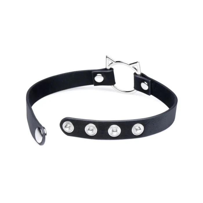Anal Master Series Kinky Kitty Ring Slim Choker Black