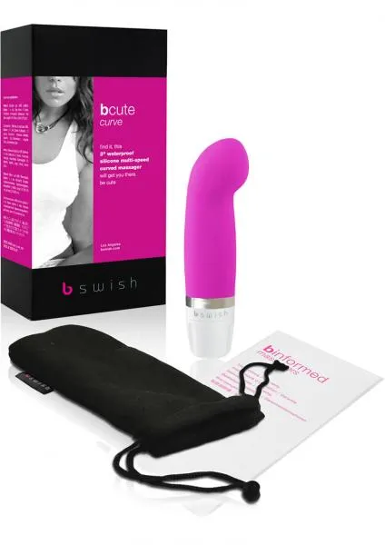 B Swish Vibrators Bcute Curve Silicone Massager Rose B Swish Vibrators Bcute Curve Silicone Massager Rose