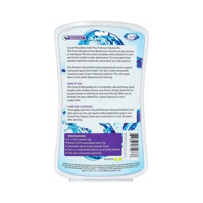 Cloud 9 Fresh Collection Anal Cloud 9 Fresh Deluxe Anal Enema Premium Shower Kit W 2 Tips 6 Ft Stainless Steel Cloud 9 Fresh Collection Anal Cloud 9 Fresh Deluxe Anal Enema Premium Shower Kit W 2 Tips 6 Ft Stainless Steel