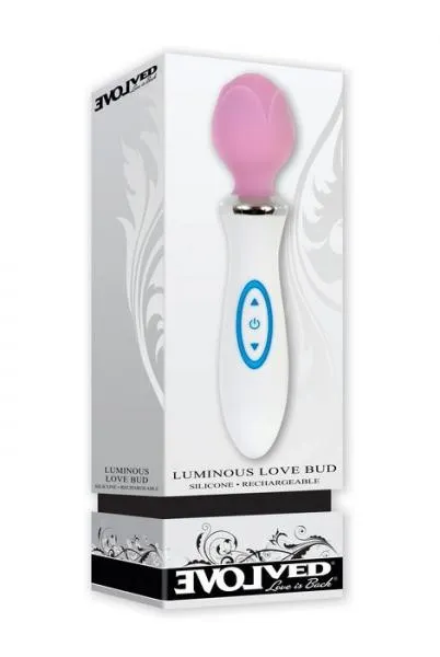 Evolved Vibrators Luminous Rose Rechargeable Wand Massager Pink Evolved Vibrators Luminous Rose Rechargeable Wand Massager Pink