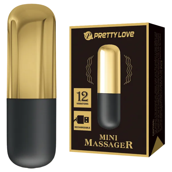 Female Sex Toys Pretty Love Rechargeable Mini Massager Gold