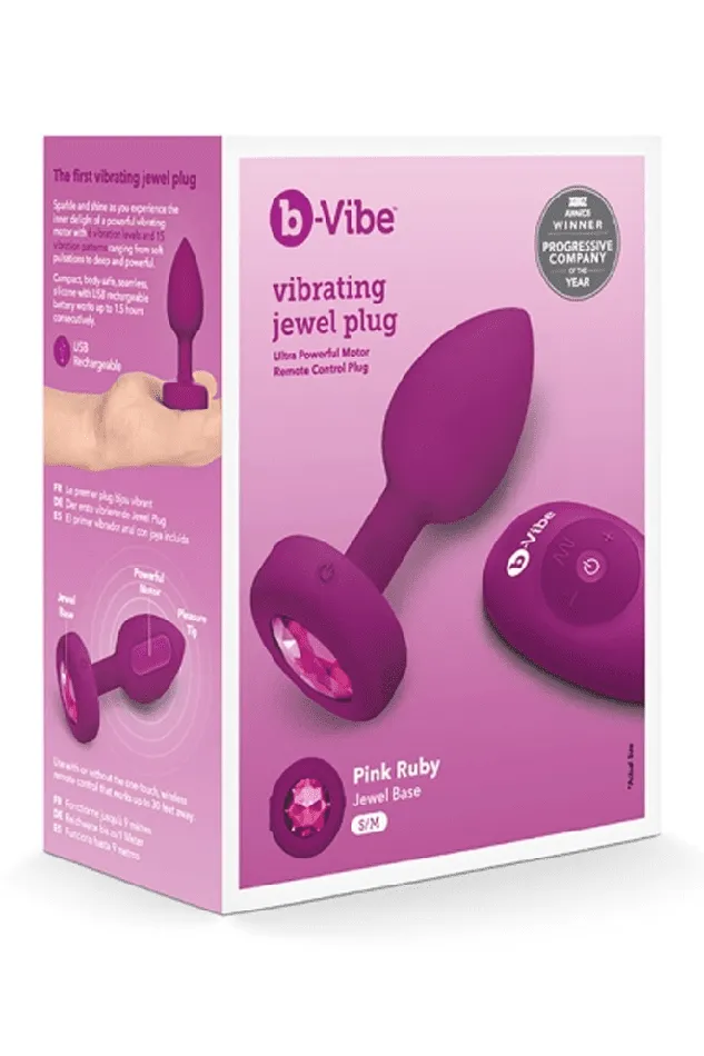 SL Anal VIBRATING JEWEL PLUG SM FUCHSIA