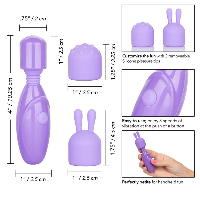 CalExotics Female Sex Toys Dr Laura Berman Olivia Rechargeable Mini Massager with Attachments
