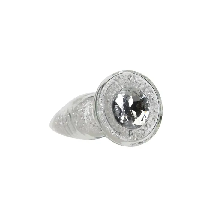 Pillow Talk Anal Pillow Talk Fancy Luxurious Glass Anal Plug w Clear Gem