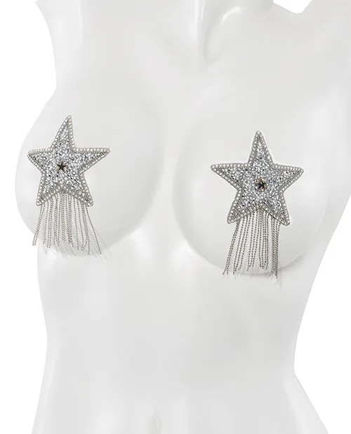 Rhinestone Star Pasties Silver Os Coquette International Anal