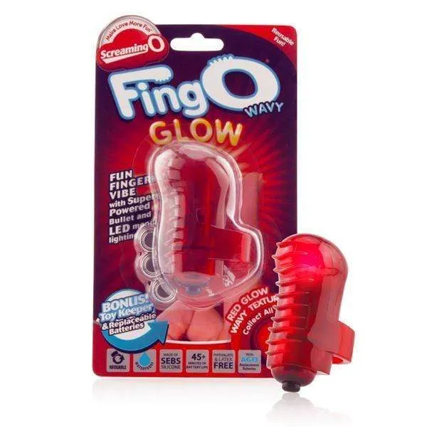 Screaming O FingO Finger Vibrator Massager Glow Wavy Screaming O Female Sex Toys Screaming O FingO Finger Vibrator Massager Glow Wavy Screaming O Female Sex Toys