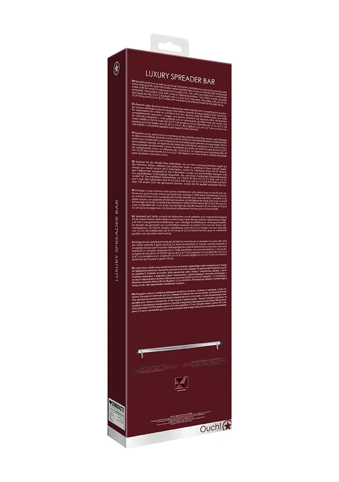 Luxury Spreader Bar Burgundy Shots America Vibrators