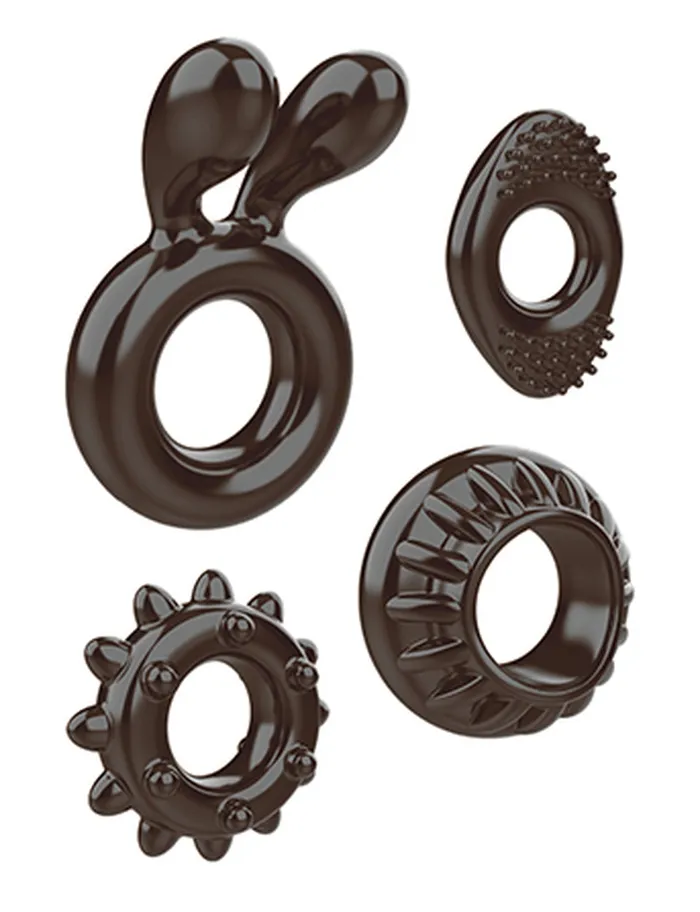 Male Sex Toys Zero Tolerance Ring My Bell Set of 4 Stretchy cock Rings 5 Year Warranty
