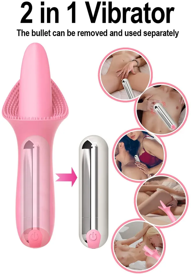 Sohimi 10 Vibraring Mode 2 In 1 Waterproof Stimulation Silicone Vibrator Female Sex Toys