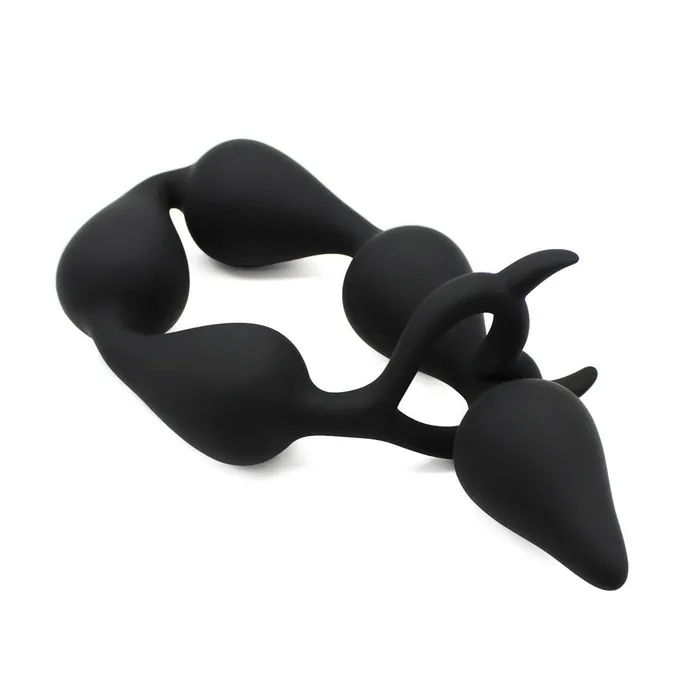 Anal Own Pleasures Silicone Anal Beads Evil Heart