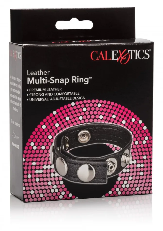 NNN Retail Ltd CalExotics Leather MultiSnap Ring Male Sex Toys